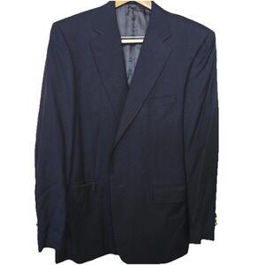 Pal Zileri Blazer Mens 44 Blue Wool Gold Button Sport Coat Italy Navy